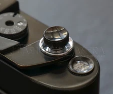 NANIGASHI Shutter Release Button BRASS BLACK PAINT 黒塗 'Large' Japan Made #024299