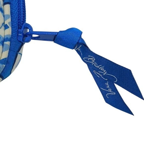 Vera Bradley Blue Floral Zip Organizer Tech Case Travel Pouch Quilted Cotton - Image 3 of 4