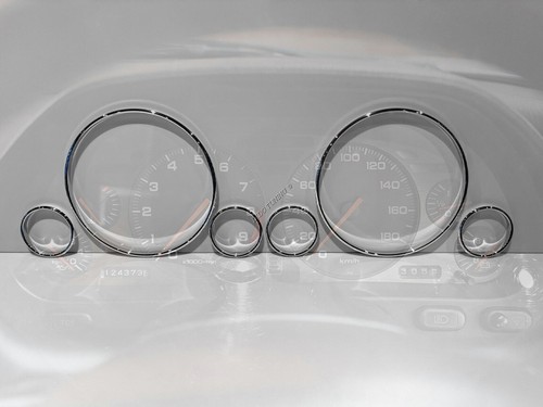 For Honda Acura NSX 90-05 Polished Aluminium Trim Rings For Instrument Cluster - Bild 4 von 9
