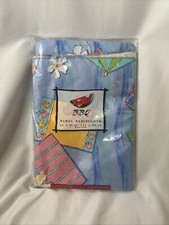 BBQ Vinyl Tablecloth Breast Beach Square 52x52  Outdoor Sun Fun Party