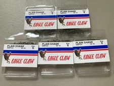250 Eagle Claw  Plain Shank Fish Hooks 084FS-6  hooks.....  5 boxes of 50 size 6