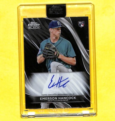 TOPPS MLBカード BOWMAN CHROME 1ST EMERSON HANCOCK SEATTLE MARINERS /499 #CDA-EHA 送料無料 中古 IT1 2024 Topps Chrome Black Emerson Hancock Auto Autograph Rookie Card