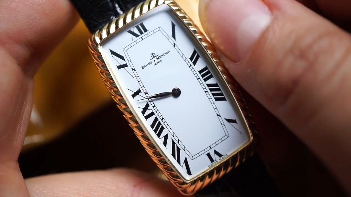 Baume & Mercier Oversized Tank Allongee 18k Gold with Papers
