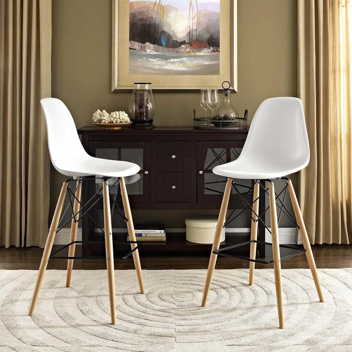 Modern plastic online bar stools
