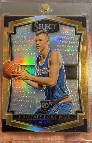 2015 Select Kristaps Porzingis Rookie Silver Prizm Premier Level RC #196 Mint! - Picture 2 of 3