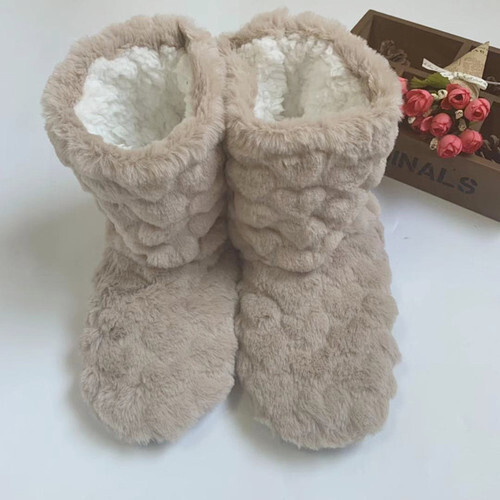 Mujeres Cálidas Pantuflas Interior Espeluznantes Piel Sintética Botines Piso Calcetines Confort - Imagen 15 de 18