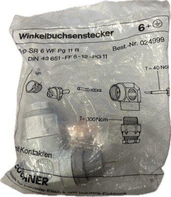 Euchner Winkelbuchsenstecker SR 6 WF Pg 11R 024999