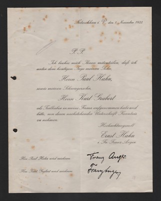 NETZSCHKAU, Brief 1922, Ernst Hahn Fa. Franz Anger