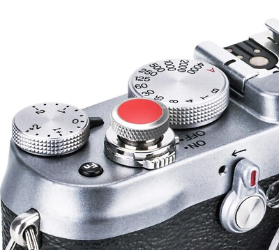 Deluxe Soft Release Button Kupfer Silikon Kamera-Dekoration + 2 Gummiringe Rot