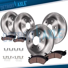8pc 13.78" Front 13.58" Rear Disc Rotors Brake Pads for 2017 - 2023 Nissan Titan