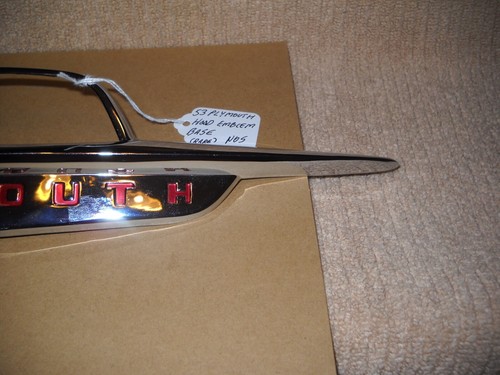 NOS Mopar 1953 Plymouth Front Hood Trim/Medallion Base Absolutely Beautiful!!!! - Picture 4 of 5