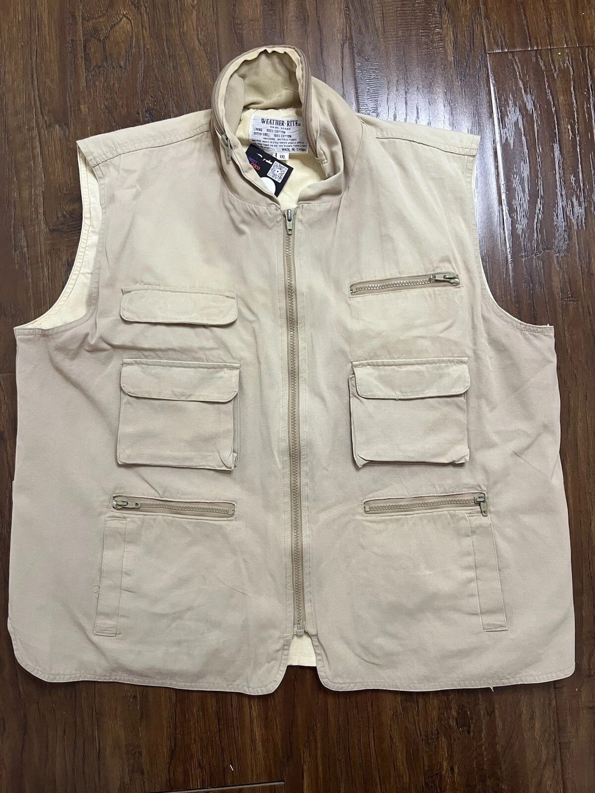 Weather-Rite Multi Pocket Men’s Tan 2XL Fishing Gear Vest