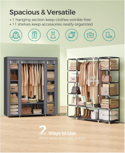 Armarios De Ropa Para Mujer Bebe Organizador Portatil Tela Muebles Guardarropa. - Picture 3 of 9