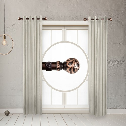 Paisley 1" Side Curtain Rod 12-20 inch long (Set of 2) - Picture 8 of 8