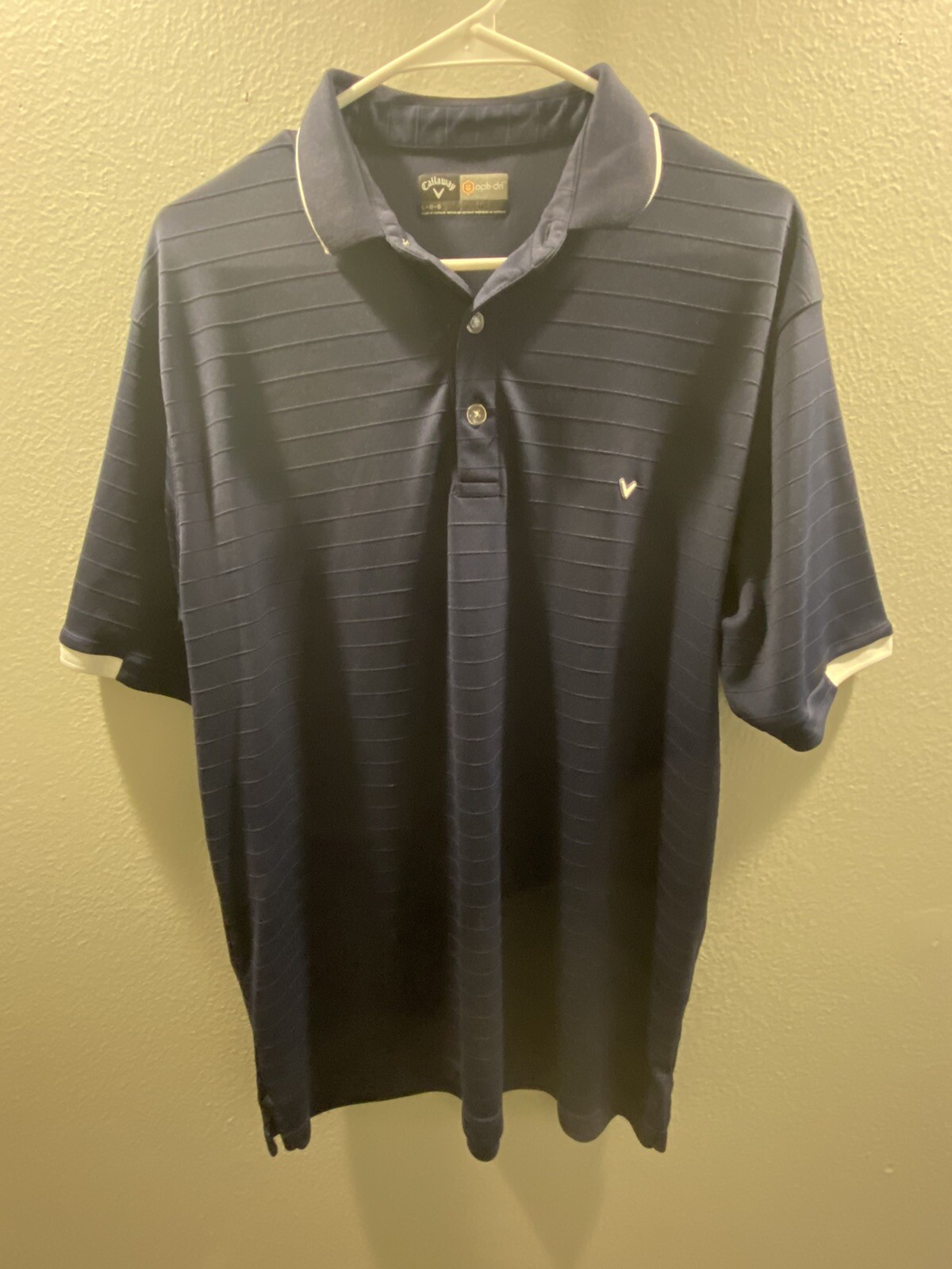 Callaway Mens Lightweight Blue Golf Polo Shirt Adult Large Rugby Style-image