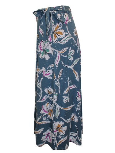 EX Seasalt Linework Floral Pool Blue Crellow Wrap Skirt in Sizes 10-28 RRP £60 - Picture 3 of 4