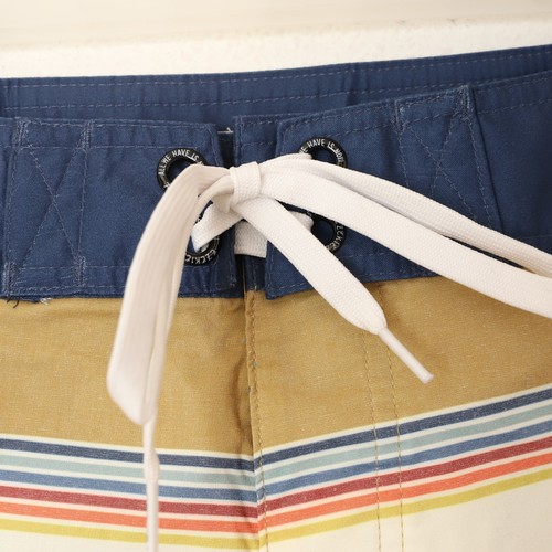 EZEKIEL Men's Wetlands Swim Trunks Board Shorts 34 Striped Amber Multi NWT B80 - Picture 4 of 6