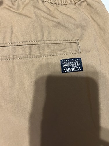 Perry Ellis America Mens Khaki Shorts Size XXL Casual Drawstring Cargo E208 - Picture 4 of 5
