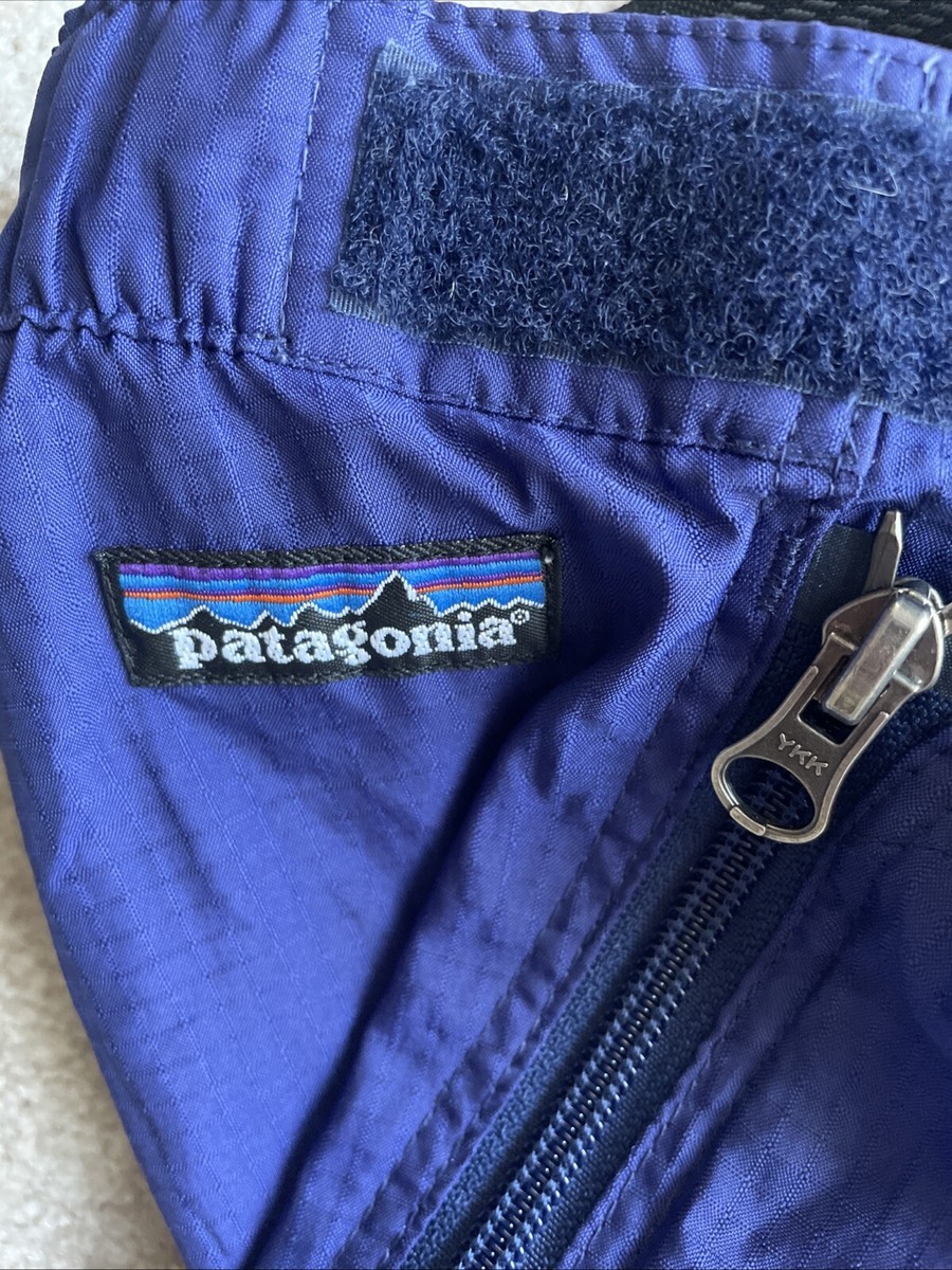 Vintage 90-s PATAGONIA Blue Side Zip Elastic Waist Windbreaker