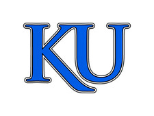 KU Kansas Jayhawks Monogram Logo College Sticker Waterproof Vinyl Decal Die-Cut