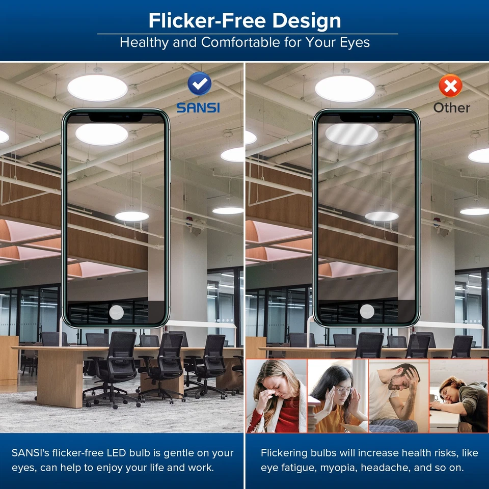 4Pack SANSI 150W Equiva LED Bulbs 2500LM Super Bright Light Bulbs 5000K Daylight - Image 2 of 4