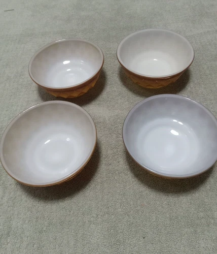 Vintage Anchor Hocking Fire King "Kimberly" Diamond 5" Cereal Bowls Set of 3