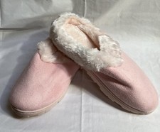 Avon Memory Foam Soft And Furry Slippers.Size Medium.Color Pink