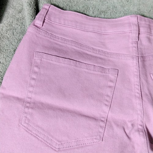 Juicy Couture Womens Chino Denim Shorts Size 8 Pink pockets Mid-Rise Zip NWT - Picture 10 of 12