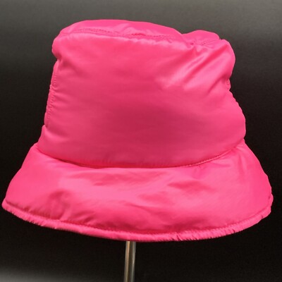 UGG QUILTED LOGO BUCKET HAT WOMENS SIZE S/M TAFFY PINK ALL 