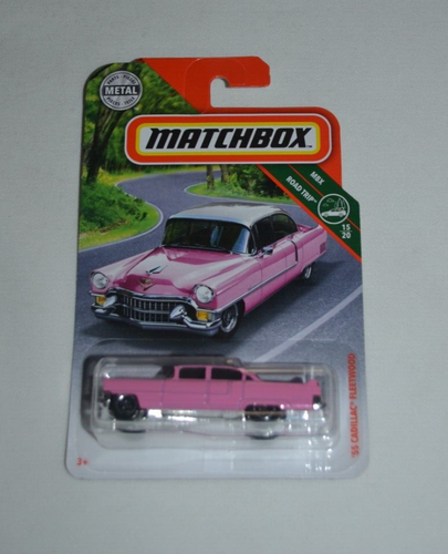 Matchbox 2020 MBX Road Trip - '55 Cadillac Fleetwood rosa - Imagen 3 de 5