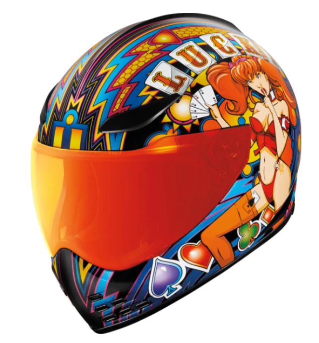 Casco de motocicleta Icon Domain Lucky Lid 4 - Todos los tamaños Foto 3 de 4