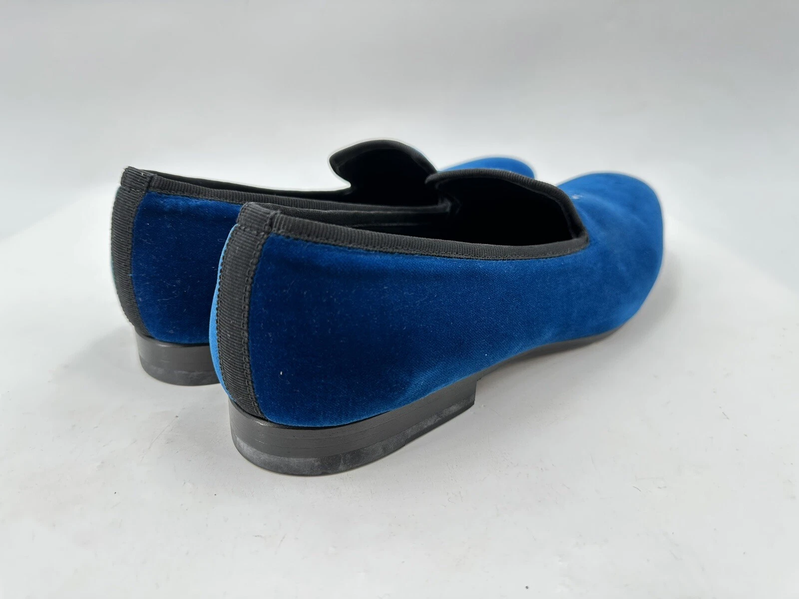 Mocassini slip on Alexander Mcqueen in velluto blu royal taglia 42 9 made in USA