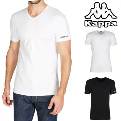 Seidensticker Maglietta da Uomo a Maniche Corte con Scollo a V T-Shirt, Nero (Schwarz 39), S