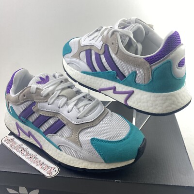 Adidas Tresc Run Mens Size 9 White Hi-res Aqua Purple EH1352