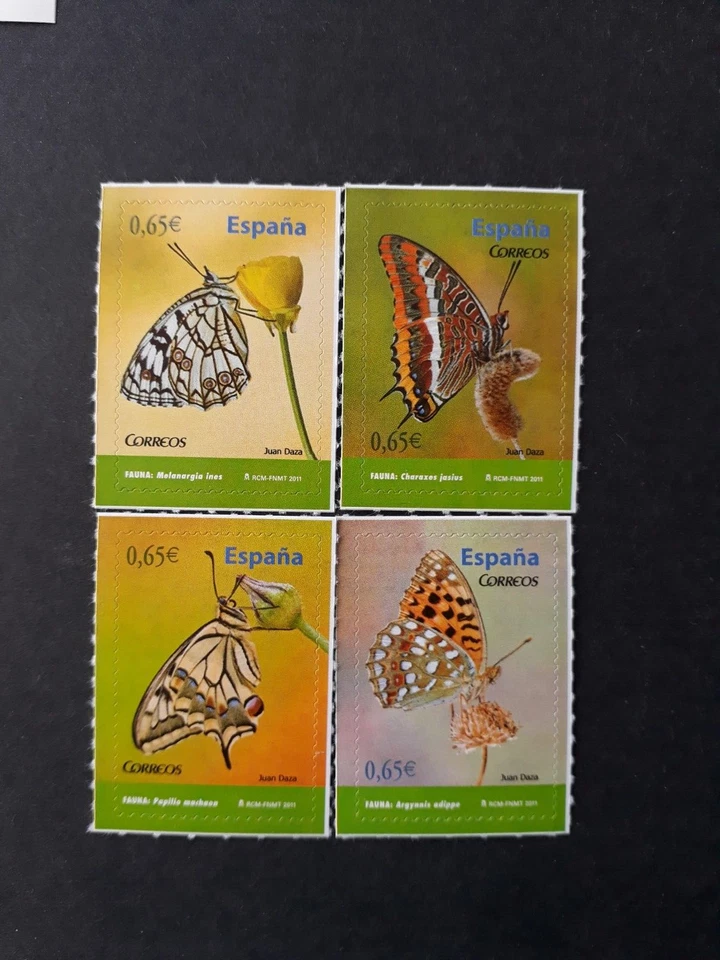 ( BB 20497 )- 2010- SPAIN- BUTTERFLIES ADH         4V complet set   MNH ** - Image 1 of 1