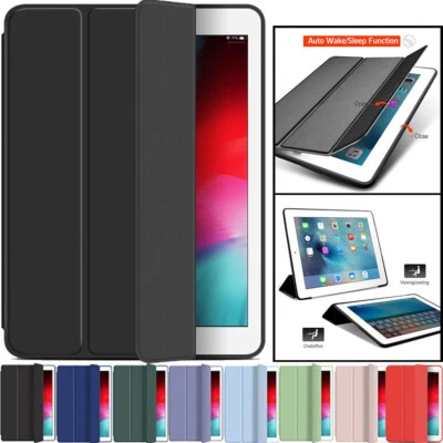 For iPad 5/6/7/8/9/10/11th Gen Air Mini 6 Pro 11 Leather Smart Stand Case Cover - Image 1 of 4