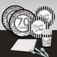Cheers To You Silver 70 Basic Party Pack For 8 By Shindigz Cheers To You Silver 70 Basic Party Pack For 8 By Shindigz