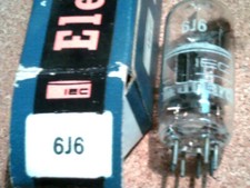 Vacuum Tube lot of 1ea NIB 6J6 IEC Mullard tstd VG amp radio amplifier