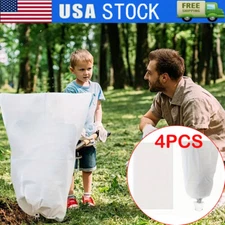 4pack Winter Plant Frost Protection Reusable Plant Covers Freeze With Drawstring