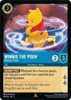 Lorcana Winnie the Pooh - Having a Think (161/216) Rise of the Floodborn NM