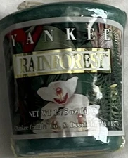 NEW YANKEE CANDLE RAINFOREST VOTIVE-1.75 OZ