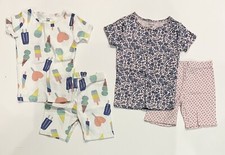 Carters Girls 2 Sz 5-5A Cotton Sleep Shorts Sets - Short Sleeves
