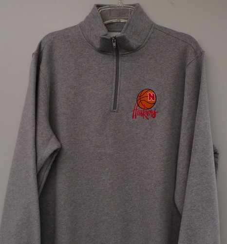 NCAA Nebraska Corn Huskers Basketball Mens 1/4 Zip Pullover XS-4XL, LT-4XLT New - Picture 5 of 10