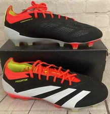Adidas IE1802 Predator Elite FG Soccer Cleats Black White Solar Red US 7 W 8