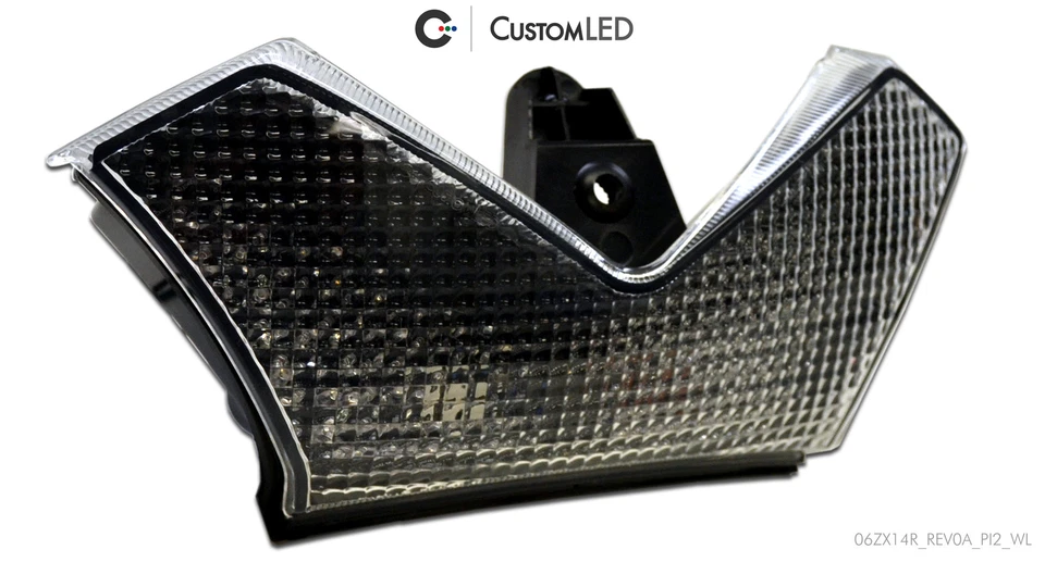 ZX-14R Blaster-X Luz Trasera Integrada Programable Ultra-Brillante ZX14 Lente Transparente Foto 4 de 4