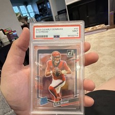 Panini 2023 Clearly Donruss Rated Rookie C.J. Stroud #93 PSA 9 Texans NFL Card
