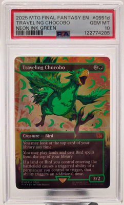 Traveling Chocobo (Borderless) (Neon Ink Green) Final Fantasy Foil