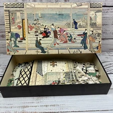 Springbok Moonlight Revelry Kitagawa Utamaro Jigsaw Puzzle Japanese Picture READ