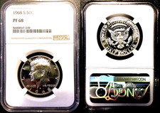 1968-s Kennedy Half Dollar Ngc Pf-68 40 Silver 50c Must See Beauty Near D-cam 1968-s Kennedy Half Dollar Ngc Pf-68 40 Silver 50c Must See Beauty Near D-cam
