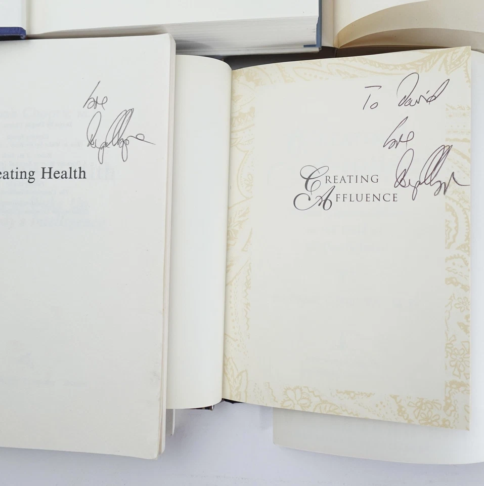 Deepak Chopra SIGNED Lot 5 HC Quantum Healing Ageless Body Creating Abundance - Bild 4 von 4